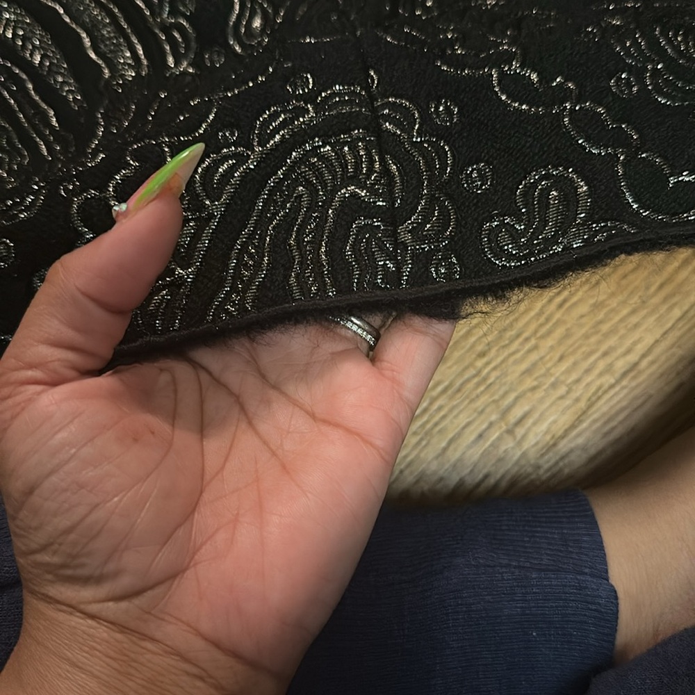 ✨Marc Jacob’s ✨ Elegant Black Paisley Skirt - Picture 7 of 11